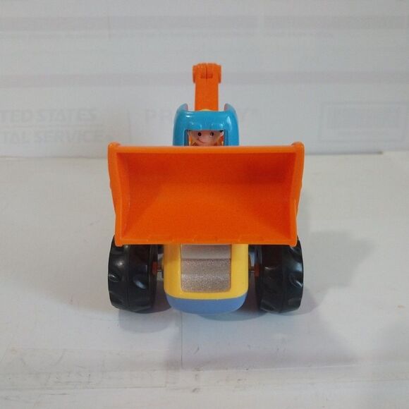 HUILE TOYS Push & Go Friction Powered Backhoe Truck 4" - Picture 5 of 8